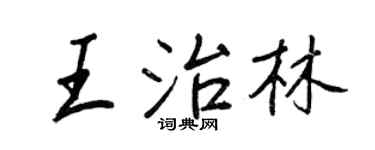 王正良王治林行书个性签名怎么写