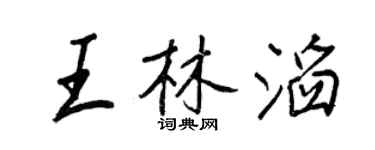 王正良王林滔行书个性签名怎么写