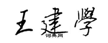 王正良王建学行书个性签名怎么写