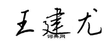 王正良王建尤行书个性签名怎么写