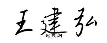 王正良王建弘行书个性签名怎么写