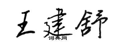 王正良王建舒行书个性签名怎么写