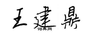 王正良王建鼎行书个性签名怎么写