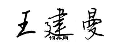 王正良王建曼行书个性签名怎么写