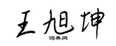 王正良王旭坤行书个性签名怎么写