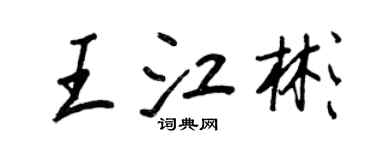 王正良王江彬行书个性签名怎么写