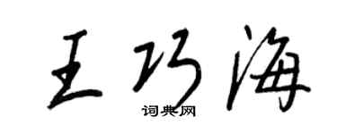 王正良王巧海行书个性签名怎么写