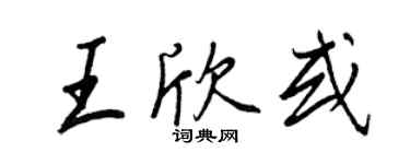 王正良王欣或行书个性签名怎么写