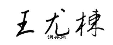 王正良王尤栋行书个性签名怎么写