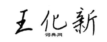 王正良王化新行书个性签名怎么写