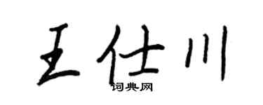 王正良王仕川行书个性签名怎么写