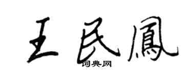 王正良王民凤行书个性签名怎么写