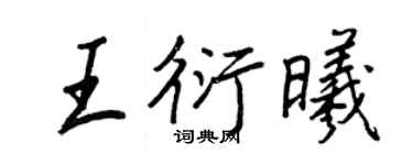 王正良王衍曦行书个性签名怎么写