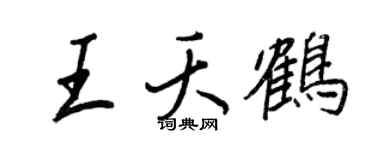 王正良王夭鹤行书个性签名怎么写