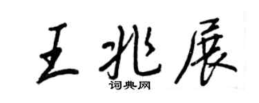 王正良王兆展行书个性签名怎么写