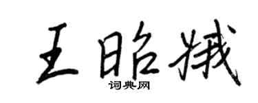 王正良王昭娥行书个性签名怎么写