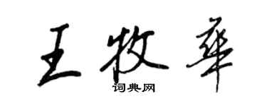 王正良王牧华行书个性签名怎么写