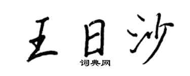 王正良王日沙行书个性签名怎么写