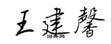 王正良王建馨行书个性签名怎么写