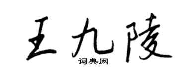 王正良王九陵行书个性签名怎么写