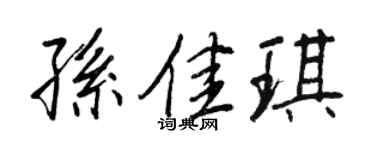 王正良孙佳琪行书个性签名怎么写