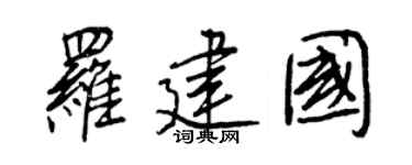 王正良罗建国行书个性签名怎么写