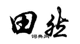 胡问遂田然行书个性签名怎么写