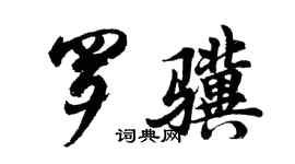 胡问遂罗骥行书个性签名怎么写