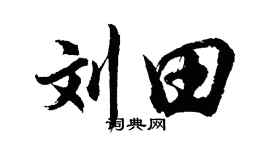 胡问遂刘田行书个性签名怎么写