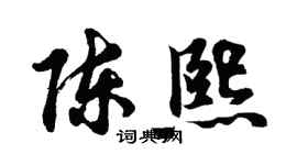 胡问遂陈熙行书个性签名怎么写