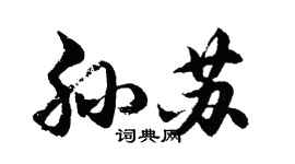 胡问遂孙苏行书个性签名怎么写