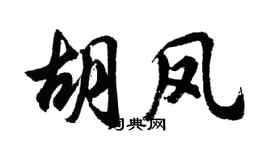 胡问遂胡凤行书个性签名怎么写