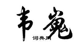 胡问遂韦嵬行书个性签名怎么写