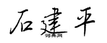 王正良石建平行书个性签名怎么写