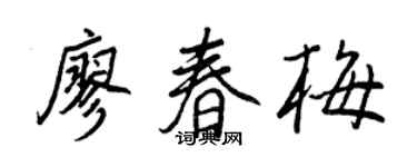 王正良廖春梅行书个性签名怎么写