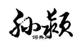 胡问遂孙颍行书个性签名怎么写