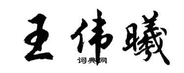 胡问遂王伟曦行书个性签名怎么写