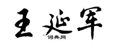 胡问遂王延军行书个性签名怎么写