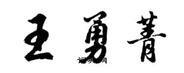 胡问遂王勇菁行书个性签名怎么写