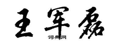 胡问遂王军磊行书个性签名怎么写