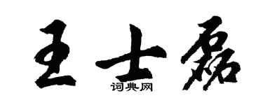 胡问遂王士磊行书个性签名怎么写