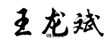 胡问遂王龙斌行书个性签名怎么写