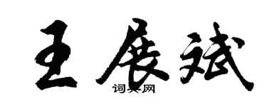 胡问遂王展斌行书个性签名怎么写