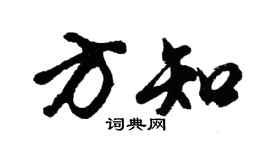 胡问遂方知行书个性签名怎么写