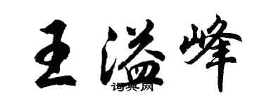 胡问遂王溢峰行书个性签名怎么写