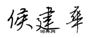 王正良侯建华行书个性签名怎么写