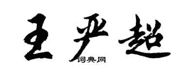 胡问遂王严超行书个性签名怎么写