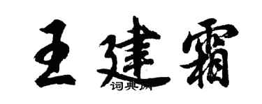 胡问遂王建霜行书个性签名怎么写