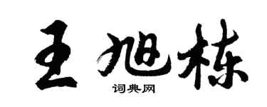 胡问遂王旭栋行书个性签名怎么写