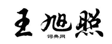 胡问遂王旭照行书个性签名怎么写